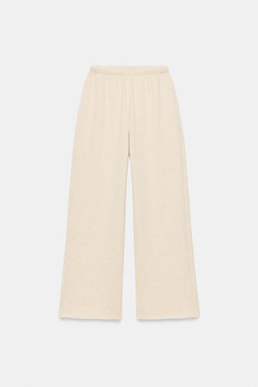 PANTALON RUSTIQUE - Écru clair de Zara - Image 7
