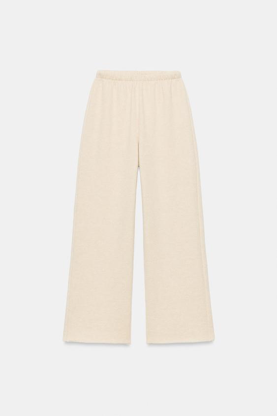 PANTALON RUSTIQUE - Écru clair de Zara - Image 7