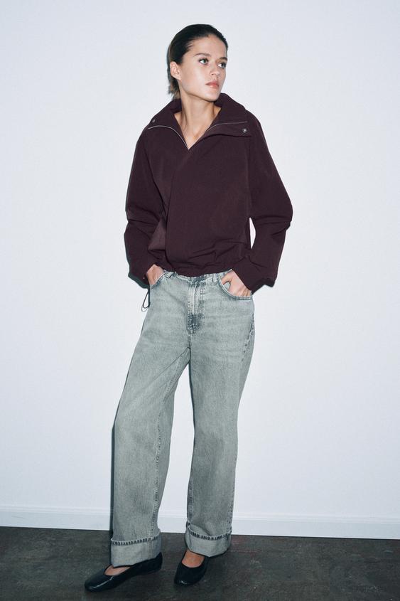 OVERSIZED ZIPPER BOMBER JACKET