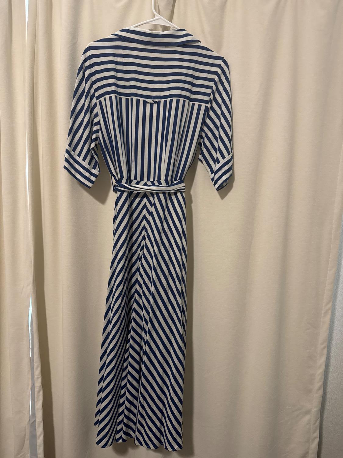 VESTIDO RAYAS CON LINO - Image 2