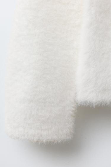 HAIR EFFECT KNIT SWEATER - White by Zara - Image 3