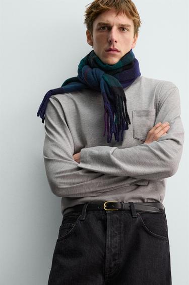 WOLMIX SJAAL MET RUITEN AARON LEVINE X ZARA - Groen van Zara - Afbeelding 0