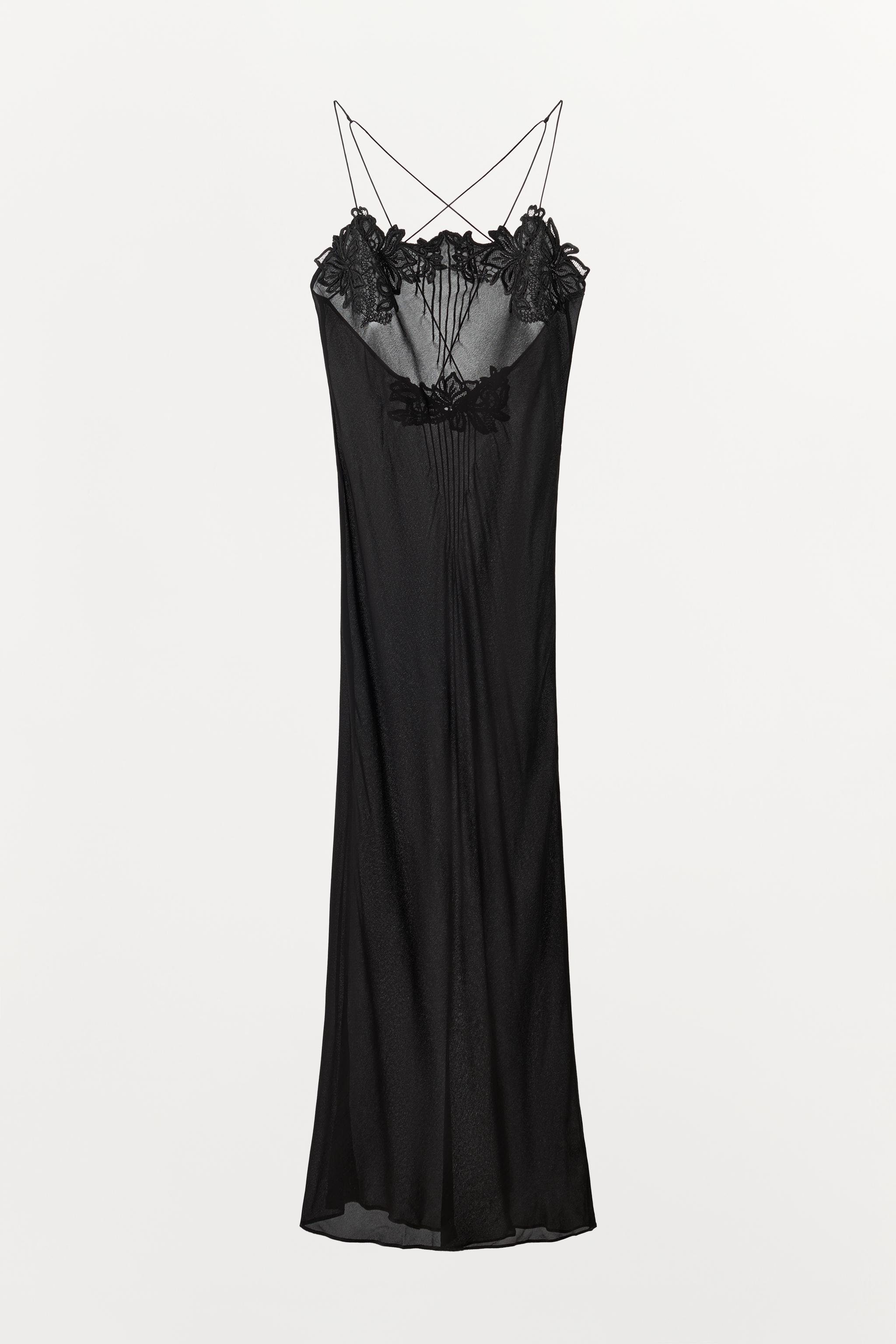 ROBE MIDI EN GEORGETTE BRODÉE