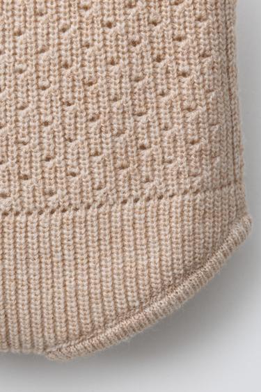 TEXTURED KNIT CULOTTES - camel by Zara - Image 3