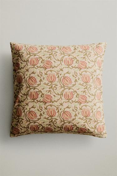 FLORAL PRINT CUSHION COVER - Turquoise by Zara - Image 4