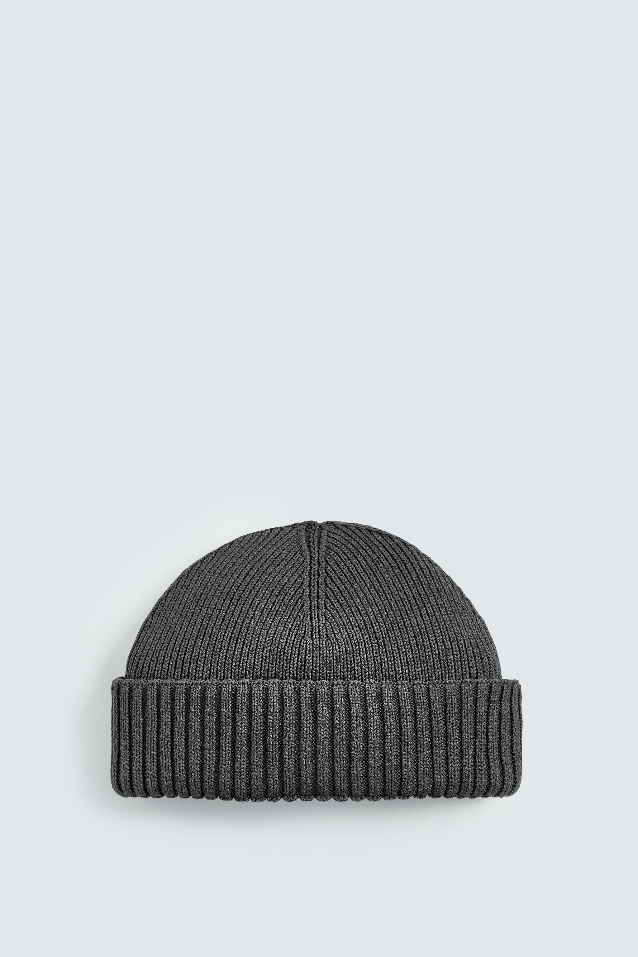 ショートニット帽 - 濃青 | ZARA Japan / 日本