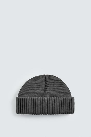 SHORT KNIT BEANIE - Grey by Zara