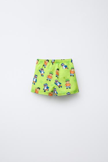 6-14 ANS/ SHORT DE BAIN STUMBLE GUYS ™ © SCOPELY - Vert clair de Zara - Image 1
