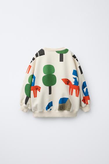 FOREST PRINT SWEATSHIRT - Light beige by Zara - Image 1