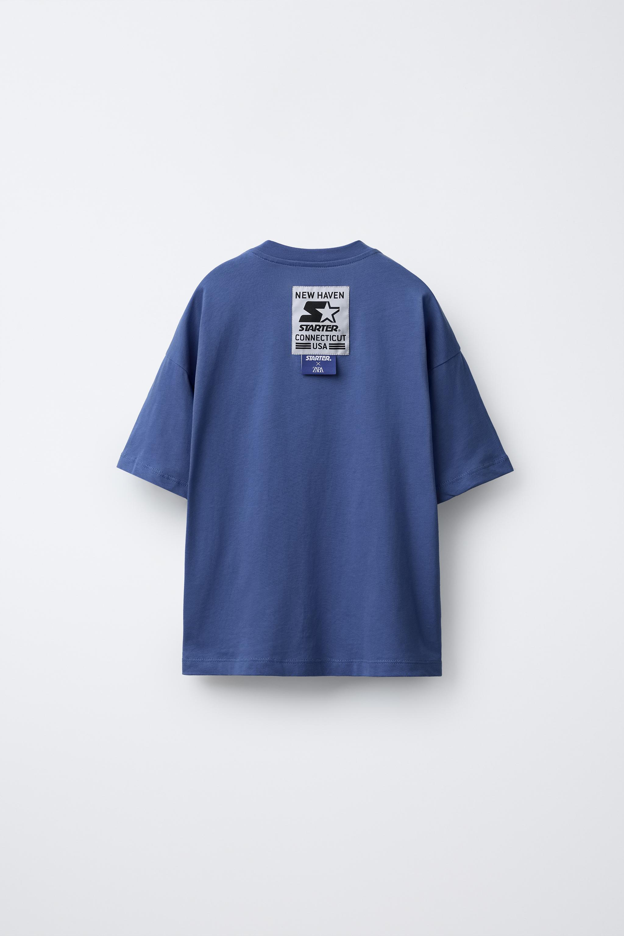STARTER ®プリントラベル付きTシャツ - ブルー | ZARA Japan / 日本