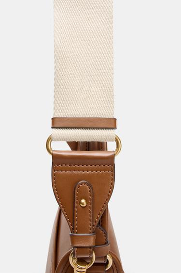 CROSSBODY BAG WITH CLASP DETAIL - Dark tan by Zara - Image 8