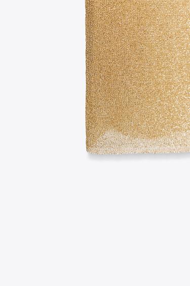 METALLIC SHORT SLEEVE T-SHIRT - Gold by Zara - Image 6