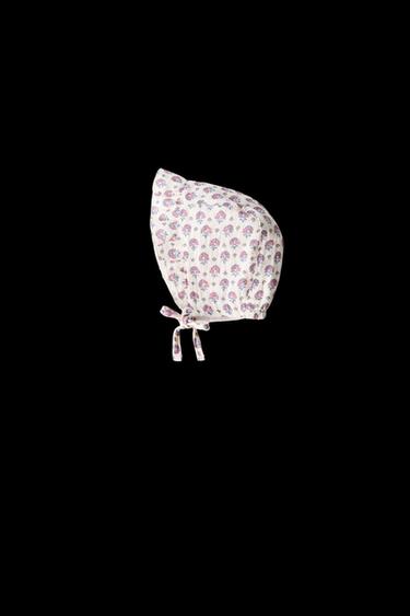 TEXTURED FLORAL BONNET - Pink by Zara - Image 0
