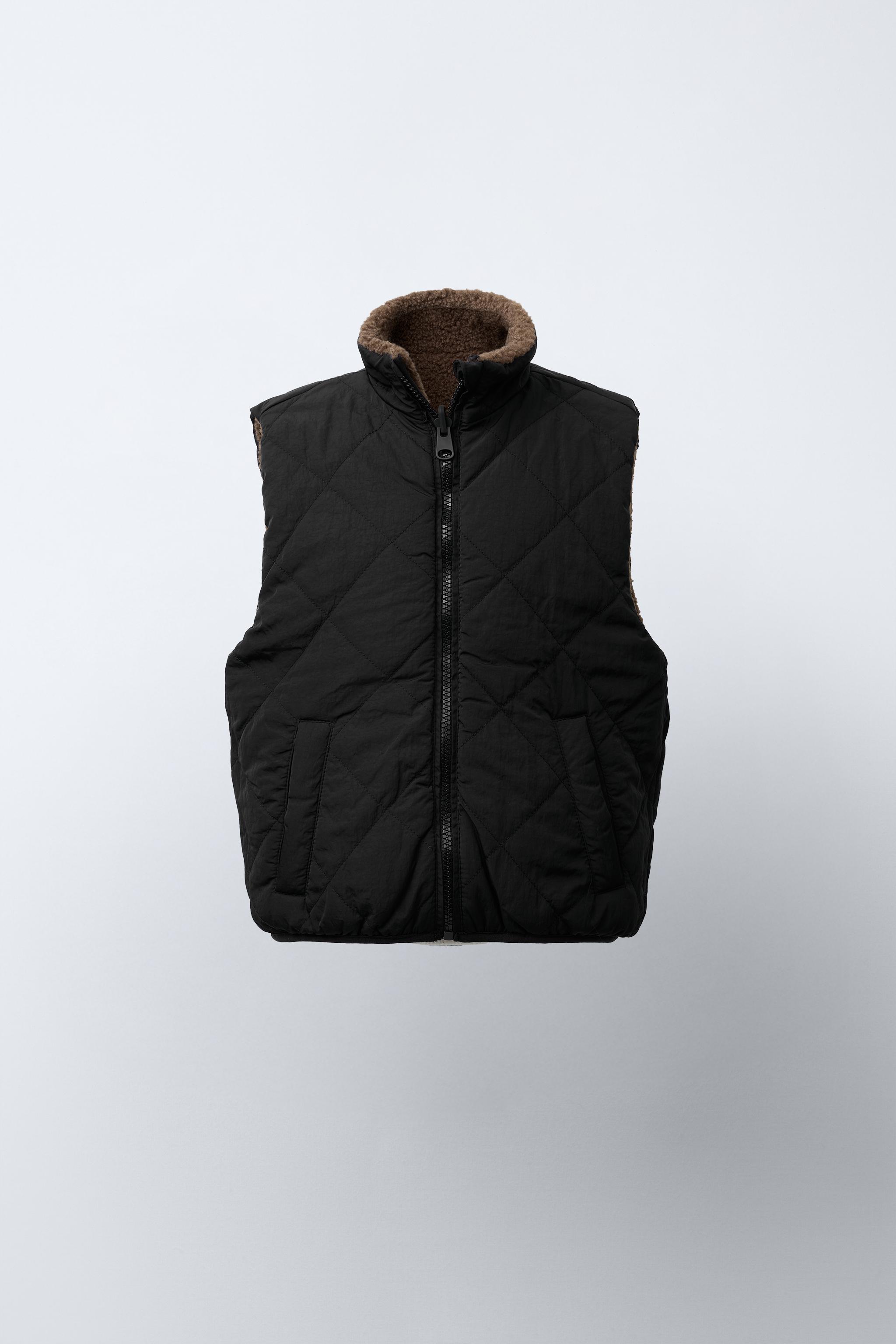 REVERSIBLE FLEECE VEST - Brown | ZARA United States