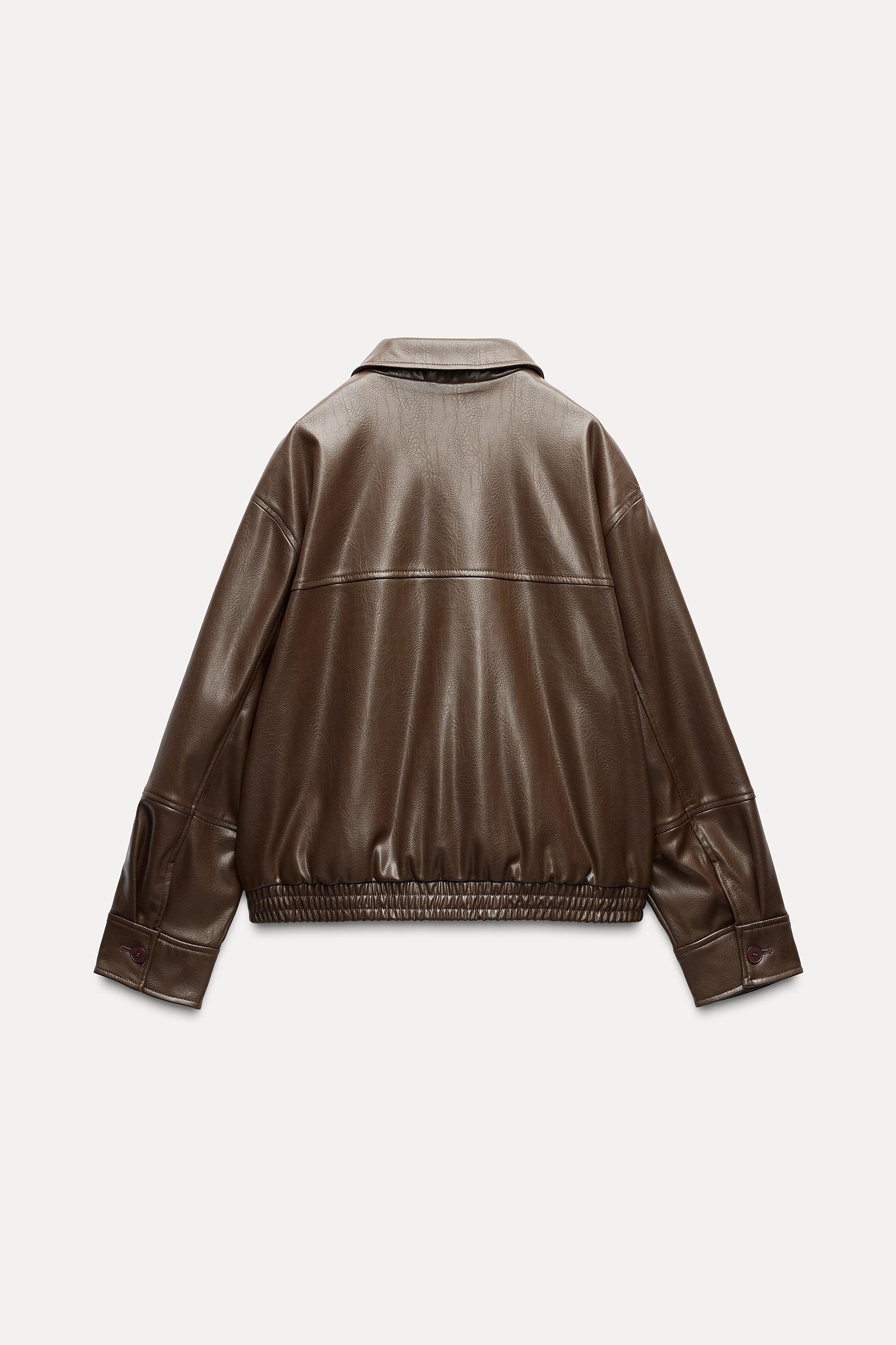 Zara textured buy bomber jacket