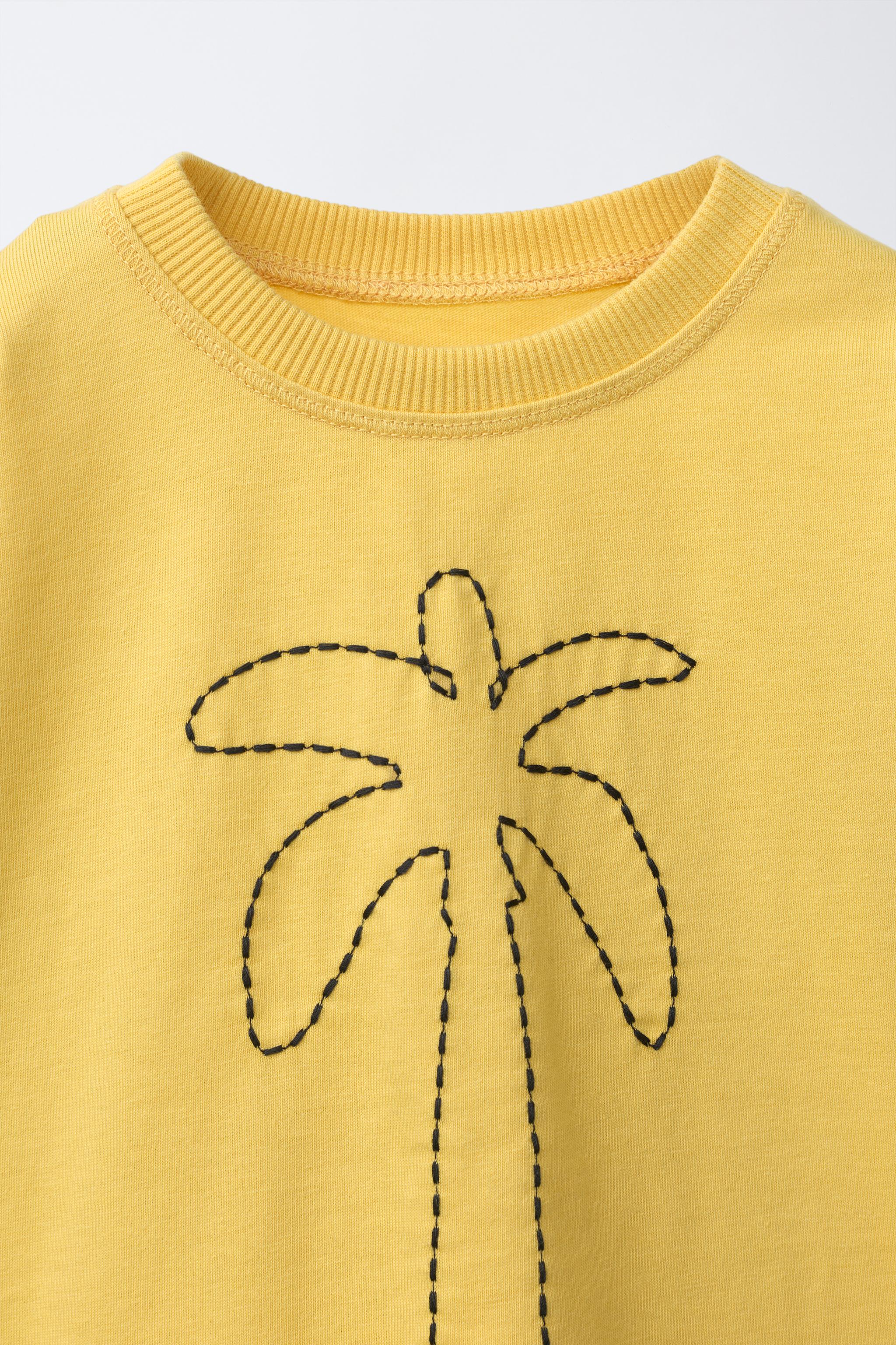 EMBROIDERED PALM TREE T-SHIRT