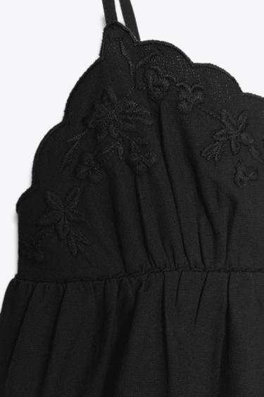 EMBROIDERED TOP - Black by Zara - Image 7