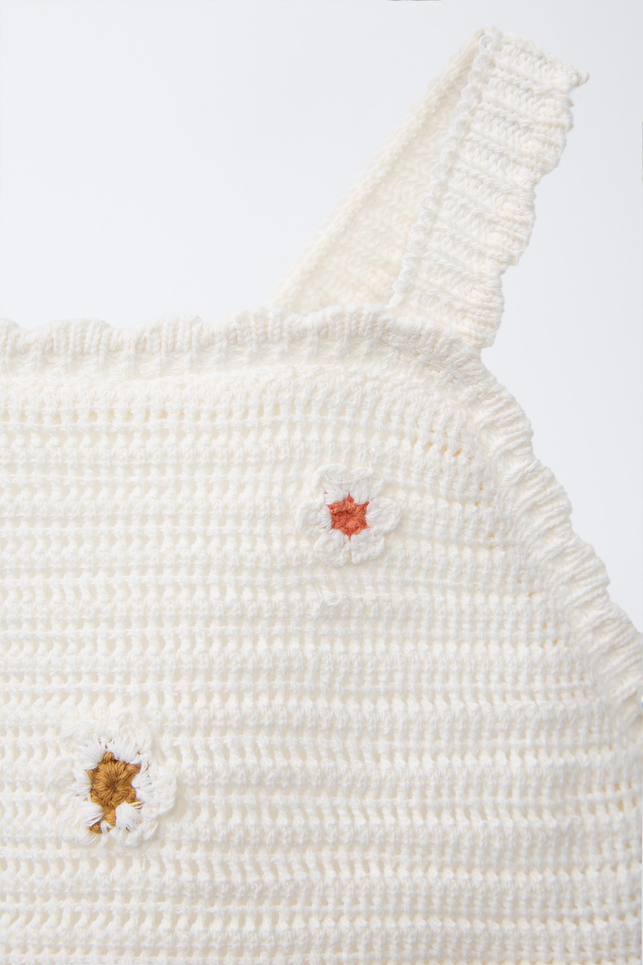 3-6 ANS/ MAILLOT DE BAIN CROCHET FLEURS