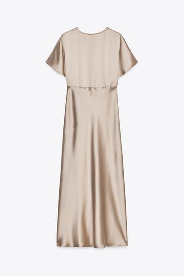 ROBE MI-LONGUE SATINÉE - Cave de Zara - Image 6