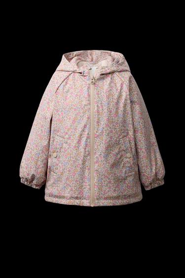 GUMMIERTE REGENJACKE MIT BLUMENPRINT, WASSERABWEISEND UND FLEECEFUTTER - Hellrosa von Zara - Bild 0