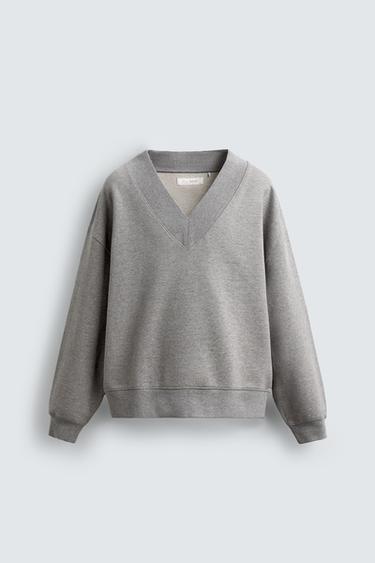 SWEAT RELAXED FIT - Gris chiné de Zara