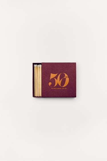 50TH ANNIVERSARY WHITE-TIPPED MATCHBOX (60 MATCHES) - 605 VAIN by Zara