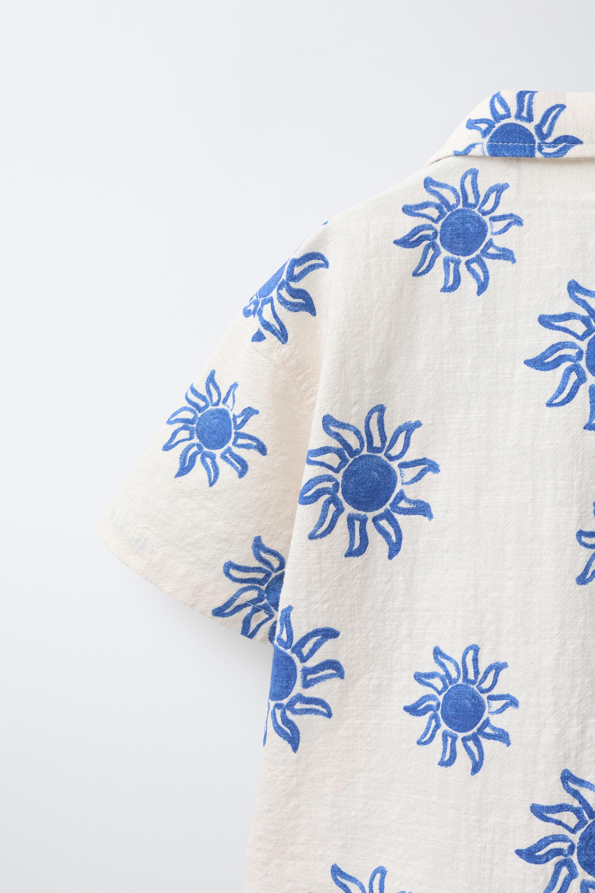 Детские рубашки Zara SUN PRINT SHIRT — фото 4