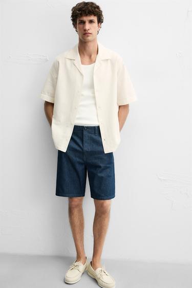 RELAXED FIT DENIM BERMUDA SHORTS - Blue by Zara - Image 5