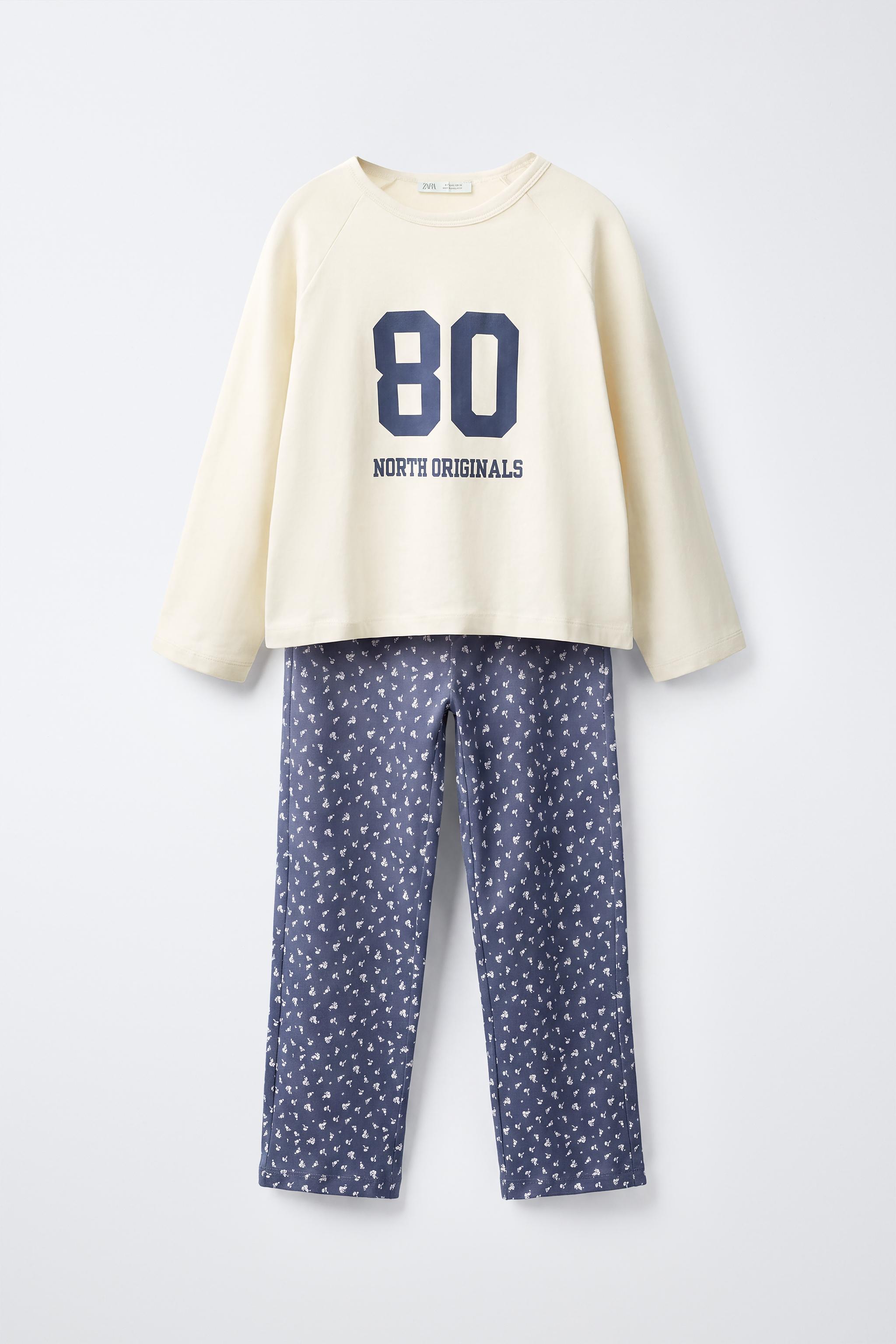 6-14 YEARS/ VARSITY FLORAL PYJAMAS — Navy blue