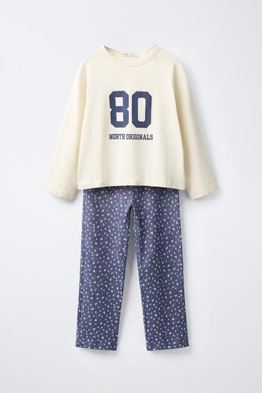6-14 YEARS/ VARSITY FLORAL PYJAMAS - Navy blue by Zara - Image 0