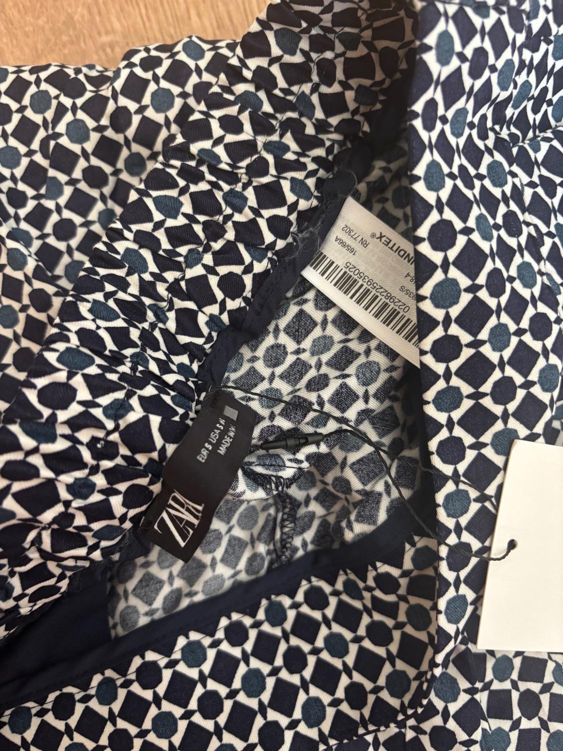 GEOMETRIC PRINT SATIN TROUSERS - Image 5