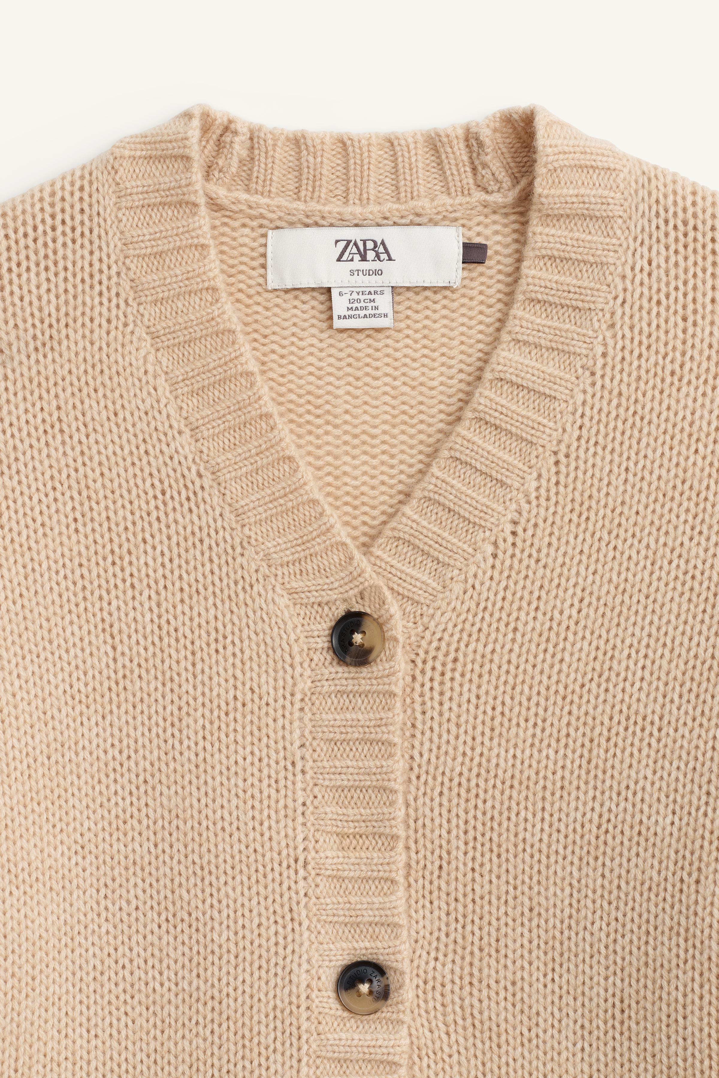 100%ウールニットカーディガン 限定エディション - ベージュ | ZARA