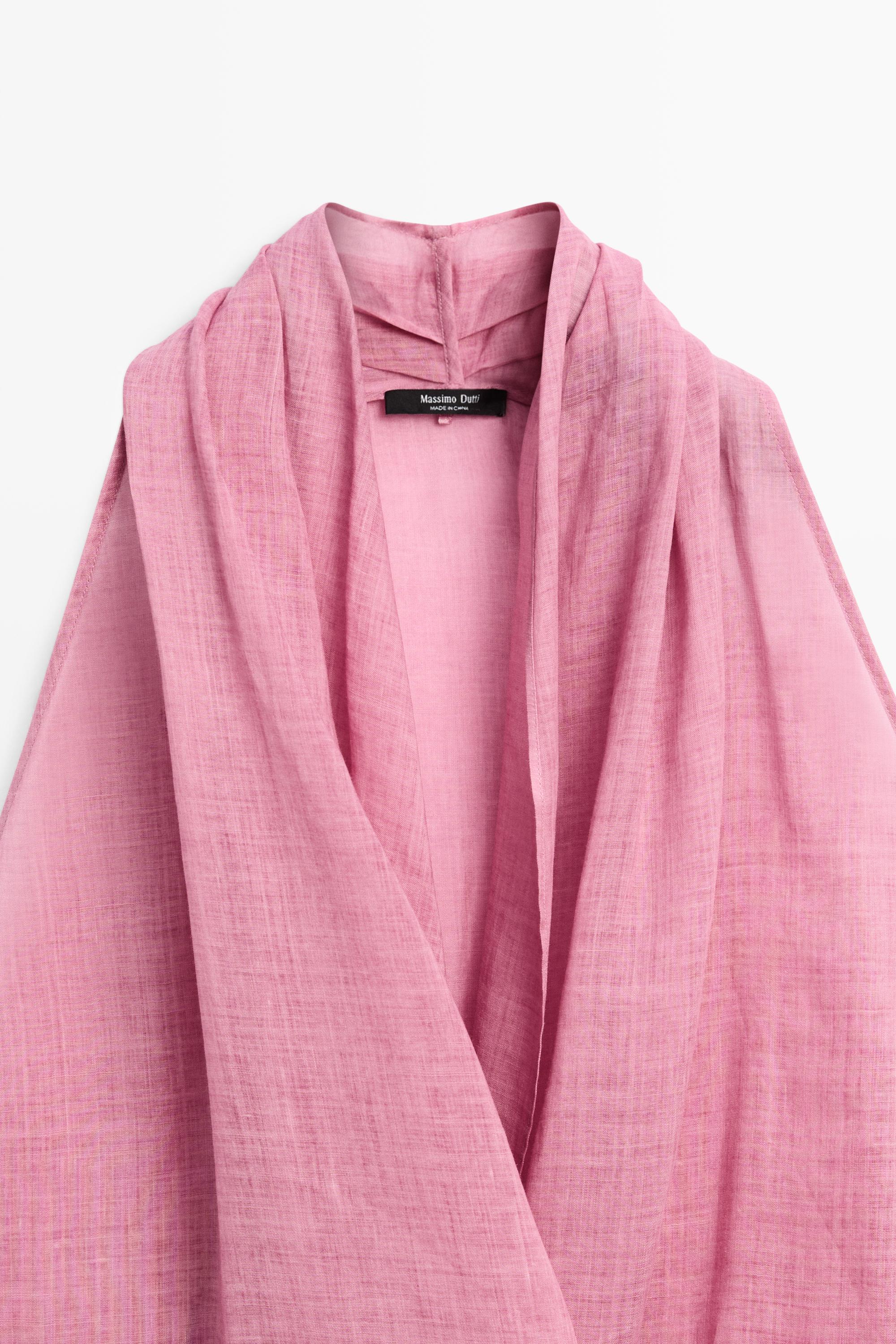 Draped crossover top - Pink | ZARA United States
