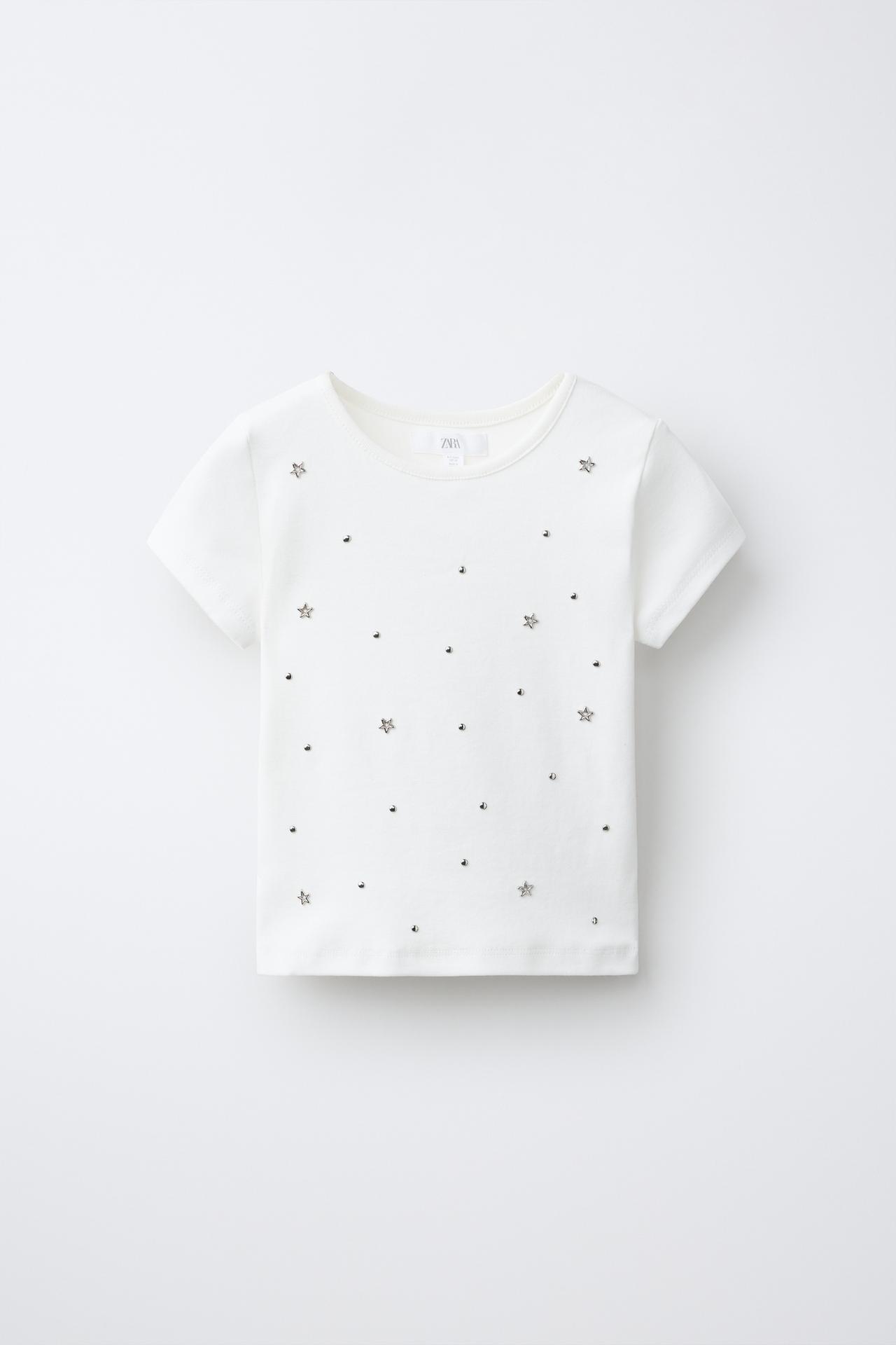 STUDDED STAR T-SHIRT — White