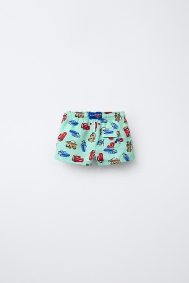 2-6 YEARS/ CARS LIGHTNING MCQUEEN © DISNEY SWIM BERMUDA SHORTS - Green by Zara - Image 1