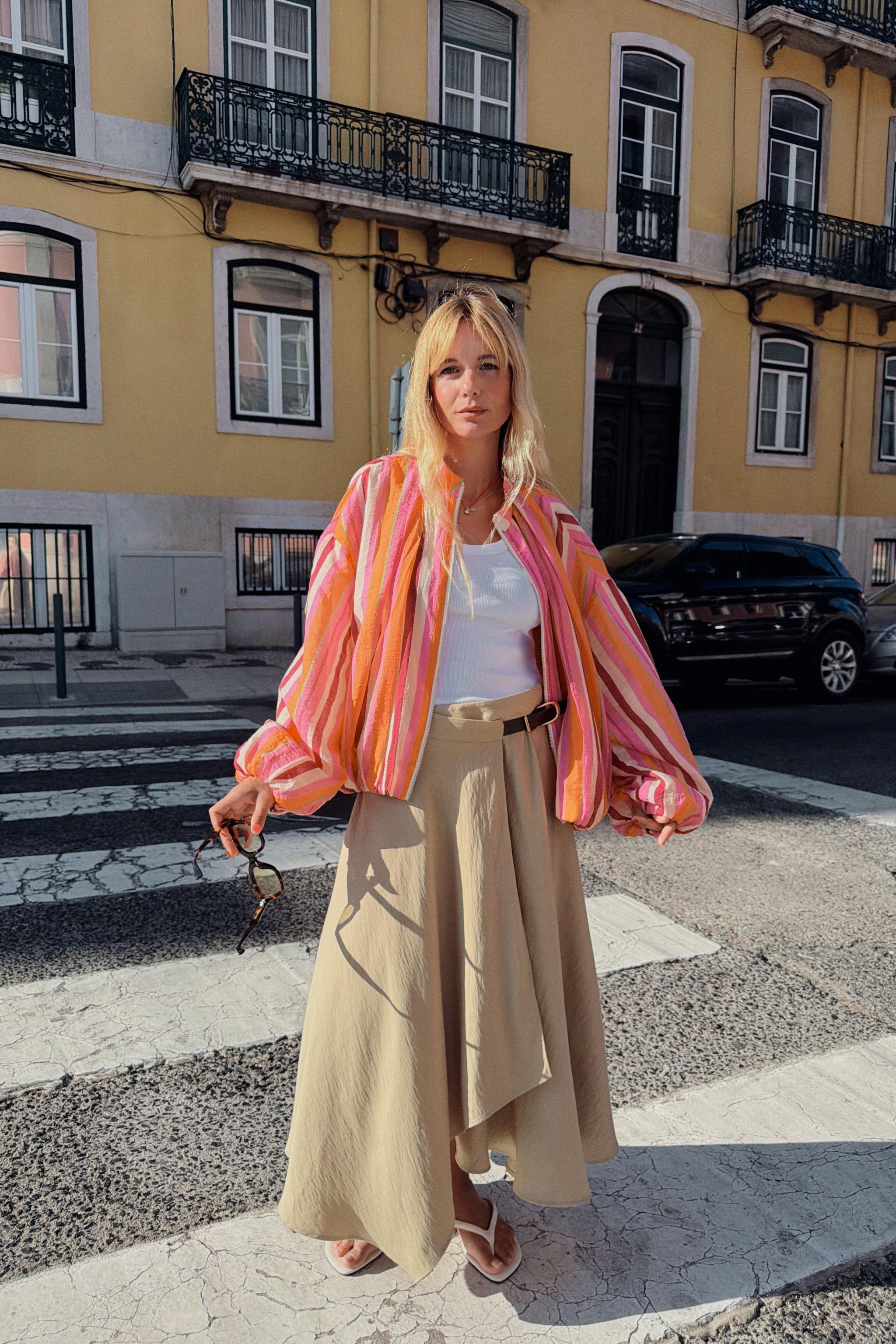 ストライプ柄ボンバージャケット - マルチカラ― | ZARA Japan / 日本