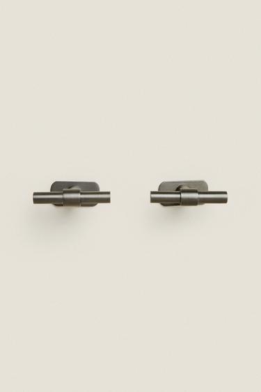 LÄNGLICHE METALLKNAUFE (2ER-PACK) - Grau von Zara