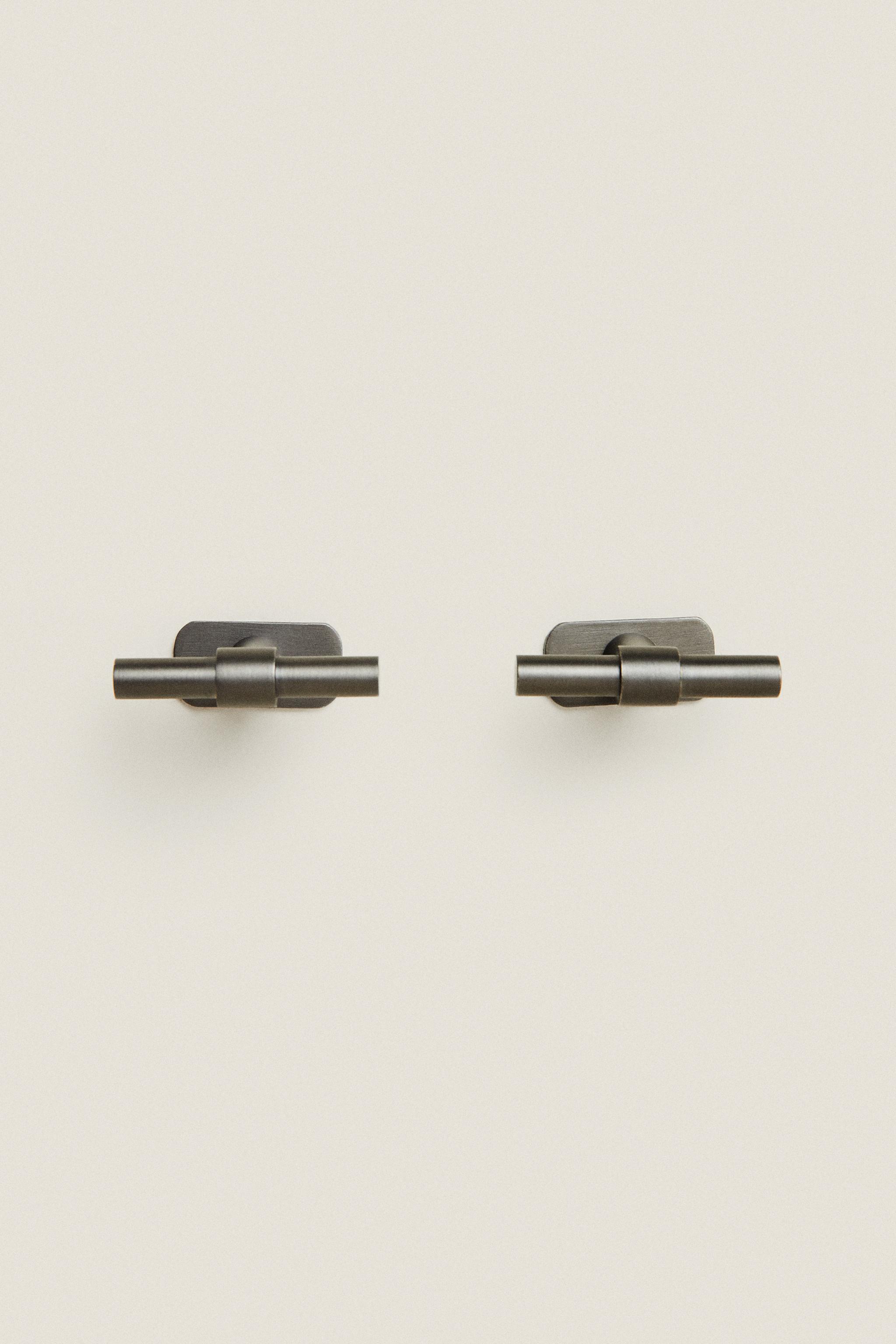 LOT BOUTONS DE PORTE MÉTAL ALLONGÉS (LOT DE 2)