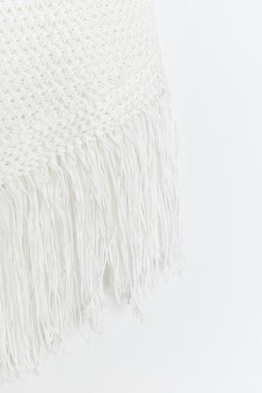 KNIT TOP WITH FRINGING - White by Zara - Image 10