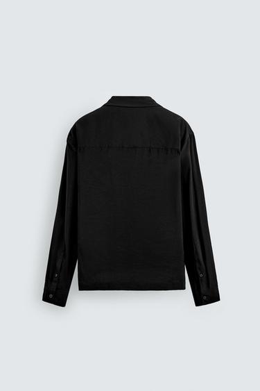 CHEMISE POLO FLUIDE - Noir de Zara - Image 7