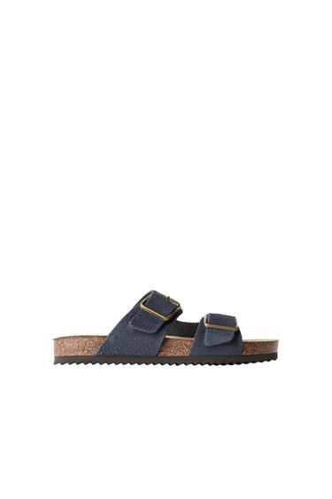 STORIEZ - SANDALIA HEBILLAS PIEL - Azul Marino de Zara