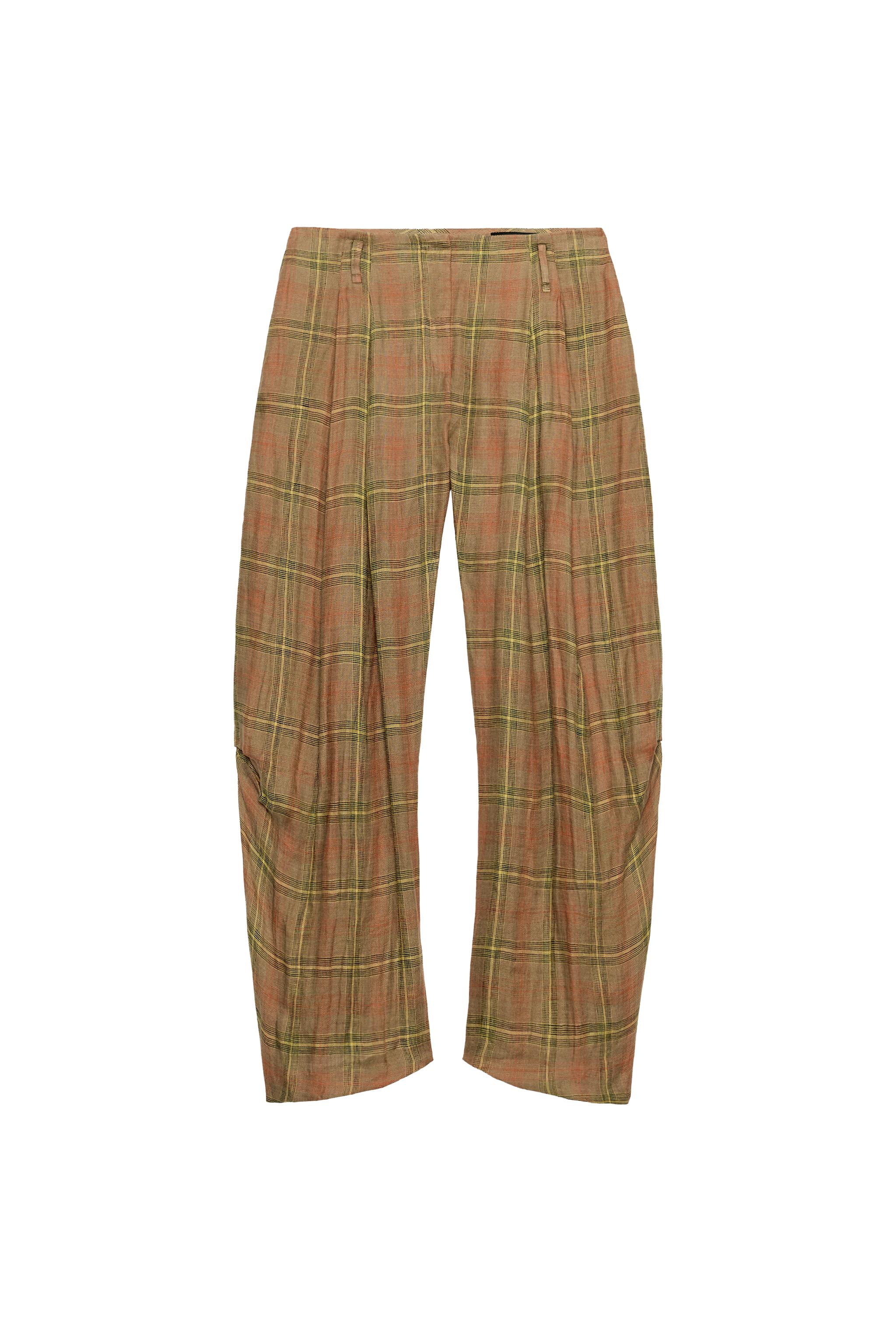 PANTALÓN LINO CUADROS ZW COLLECTION