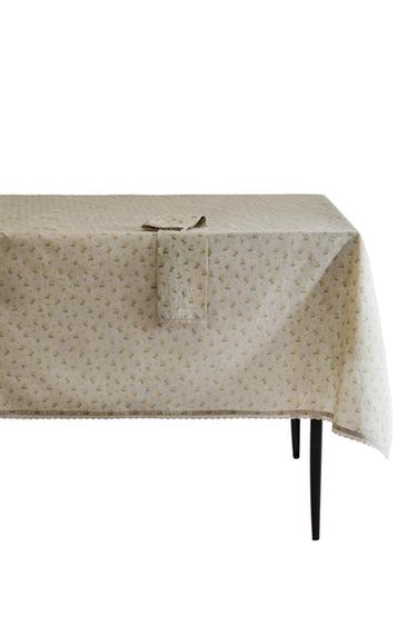 MANTEL FLOR SILVESTRE CON PUNTILLA - Gris topo de Zara