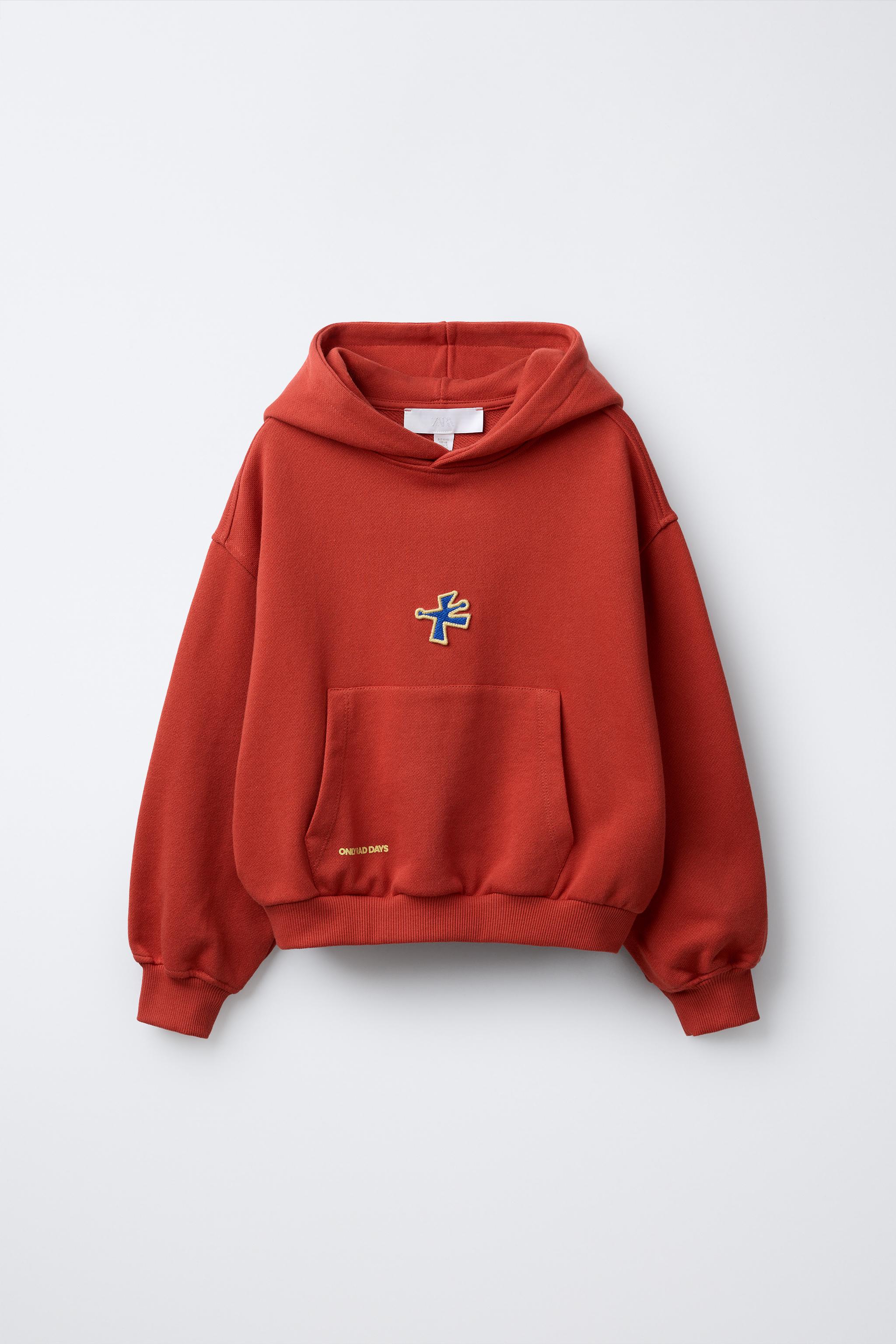 安心★関税込み★ZARA★SWEATSHIRT WITH PRINTED PATCH SWEATSHIRT WITH PATCHES - Ecru / Marl | ZARA United States