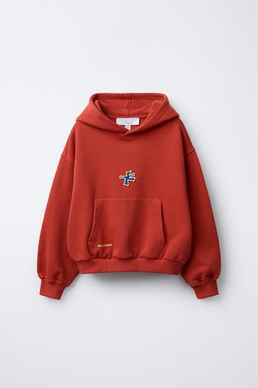 PATCH HOODIE - Brick by Zara - Image 0