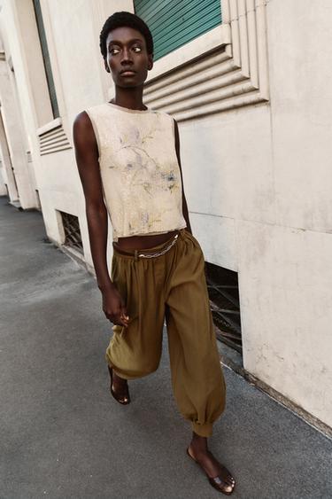 KNIT SEQUINNED TOP - Multicoloured by Zara