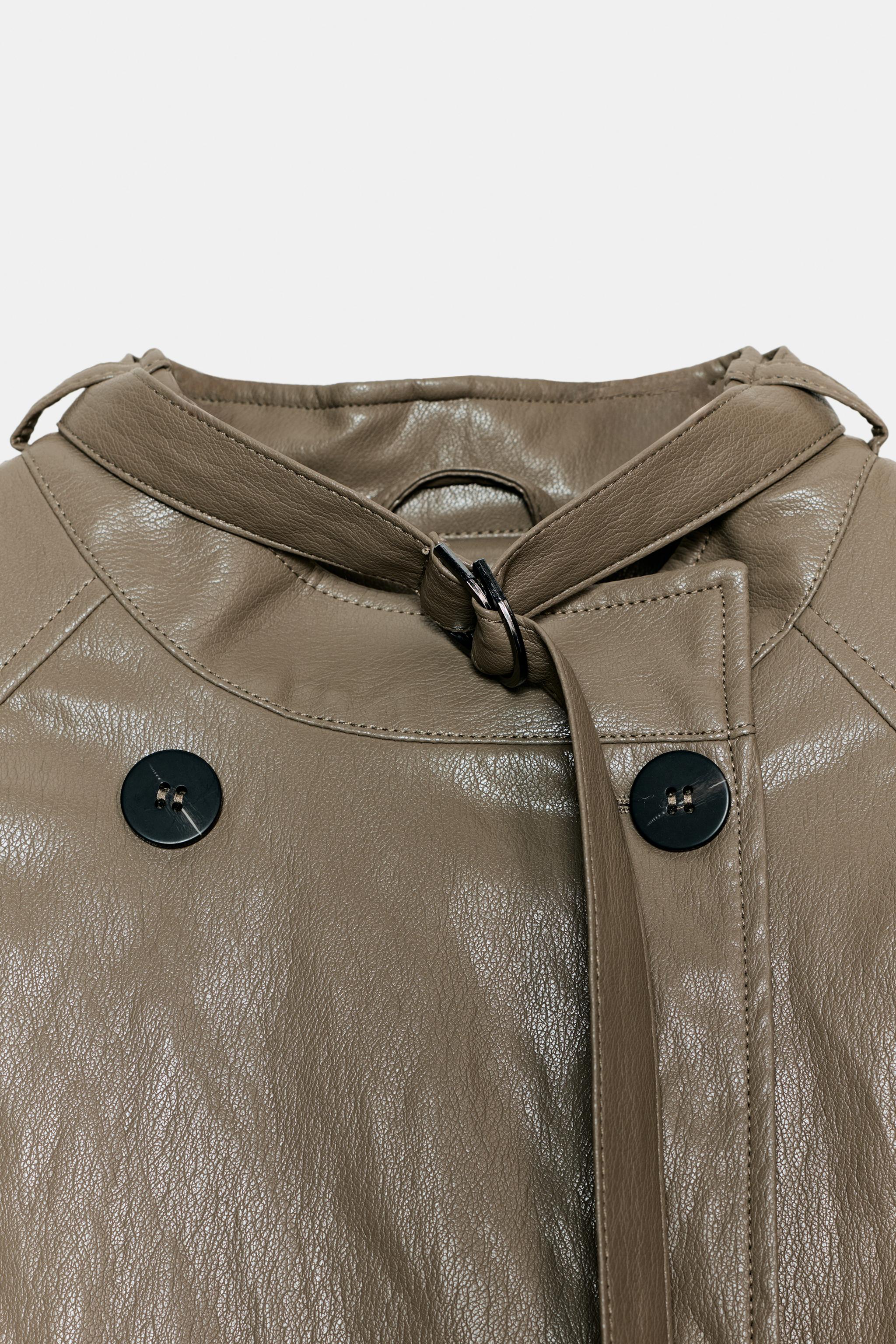 ZW COLLECTION FAUX LEATHER CAPE JACKET