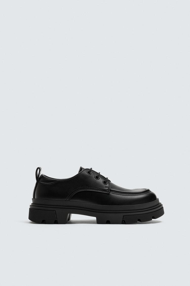 ZARA CHUNKY MOC TOE SHOES