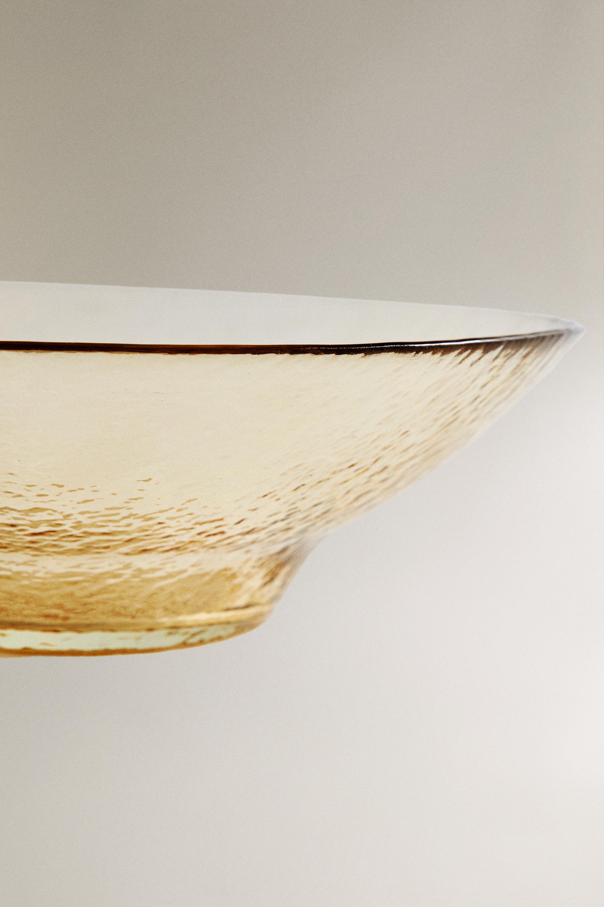 TEXTURED GLASS BOWL