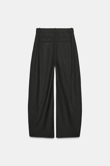 PANTALON BALLON AVEC LAINE ZW COLLECTION - Gris foncé de Zara - Image 6